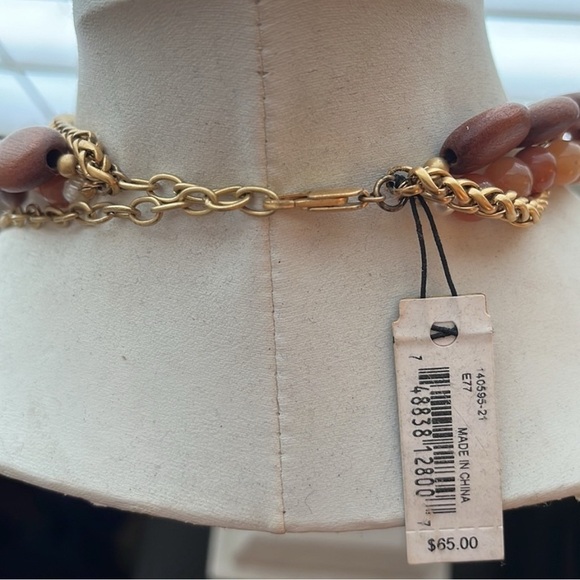 Autumnal Brown and Red Multi-Strand Necklace - Picture 2 of 4